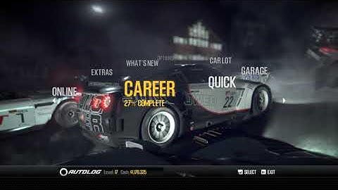 Need for Speed Shift 2 Unleashed Main Menu
