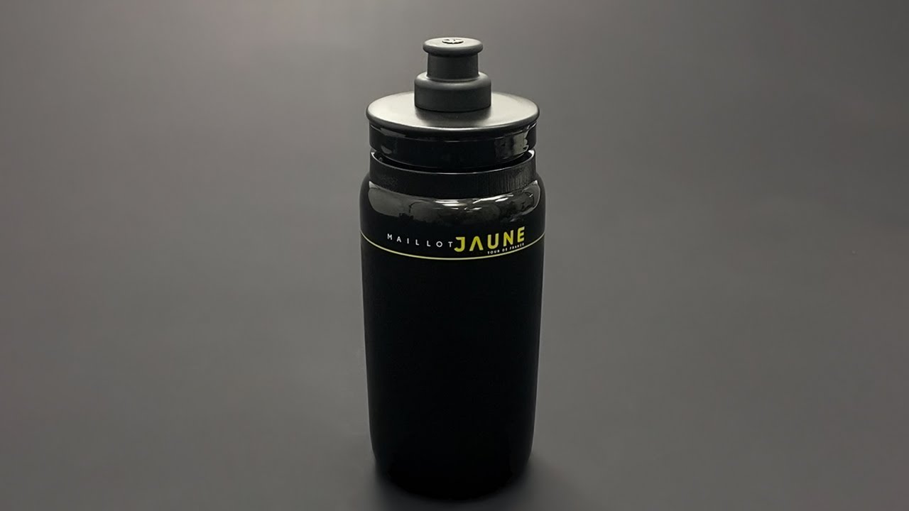 Garrafa de Ciclismo Elite Fly Tex Maillot Jaune Preto 550ml