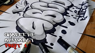 Very easy!!! How to draw graffiti letters easy alphabet a-z part1