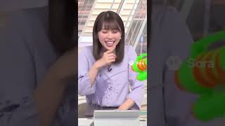 【放送事故!?】スタジオで突然の水鉄砲💦 清楚アナの神リアクション | Water Gun Prank in Studio#アナウンサー #水鉄砲 #ドッキリ #放送事故  #shorts
