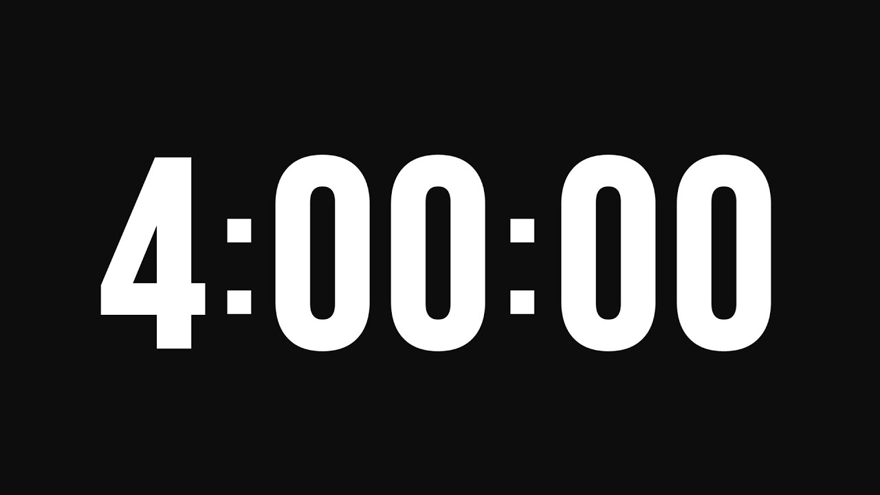 4 Hour Count Up Timer