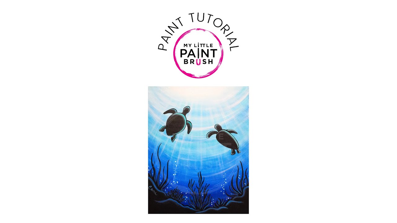 How to paint Sea Turtles | Ocean Painting for beginners | Step by step ...