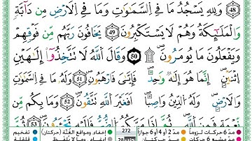 حمزة الجزائري سورة النحل مكتوبة كاملة برواية ورش عن نافع