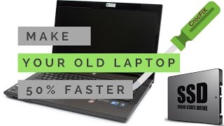 In this video you will see, how easy it is to upgrade your older
laptop with an ssd drive. computer boot speed times be insane fast and
overal...