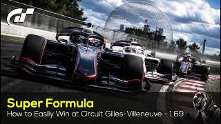 🥇How To Easily Win the Super Formula Race at Circuit Gilles-Villeneuve (HARD 1.69) - #granturismo7 screenshot 3