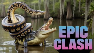 WILD Python Takes On Fierce Alligator In EPIC Battle?