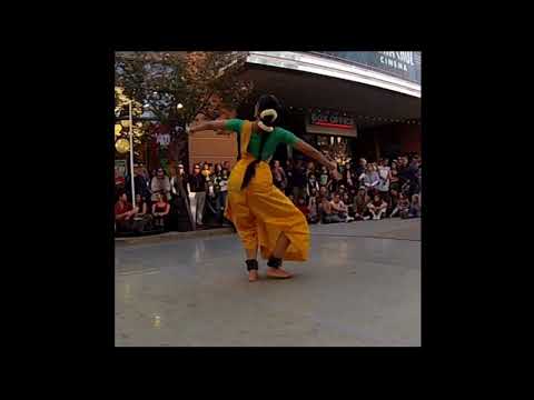 An Indian dancer performing a classical Indian dance.