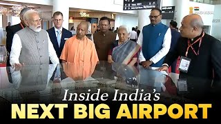 PM Modi's walkthrough at the Terminal Building of Noida International Airport in Uttar Pradesh