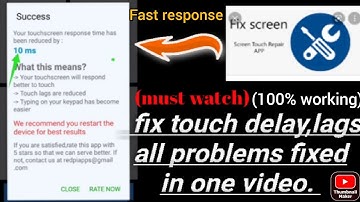 Repair Touch | Fix Touch Screen Delay & Lags | lncrease Response Time | Speed Up Screen 💯% Working.