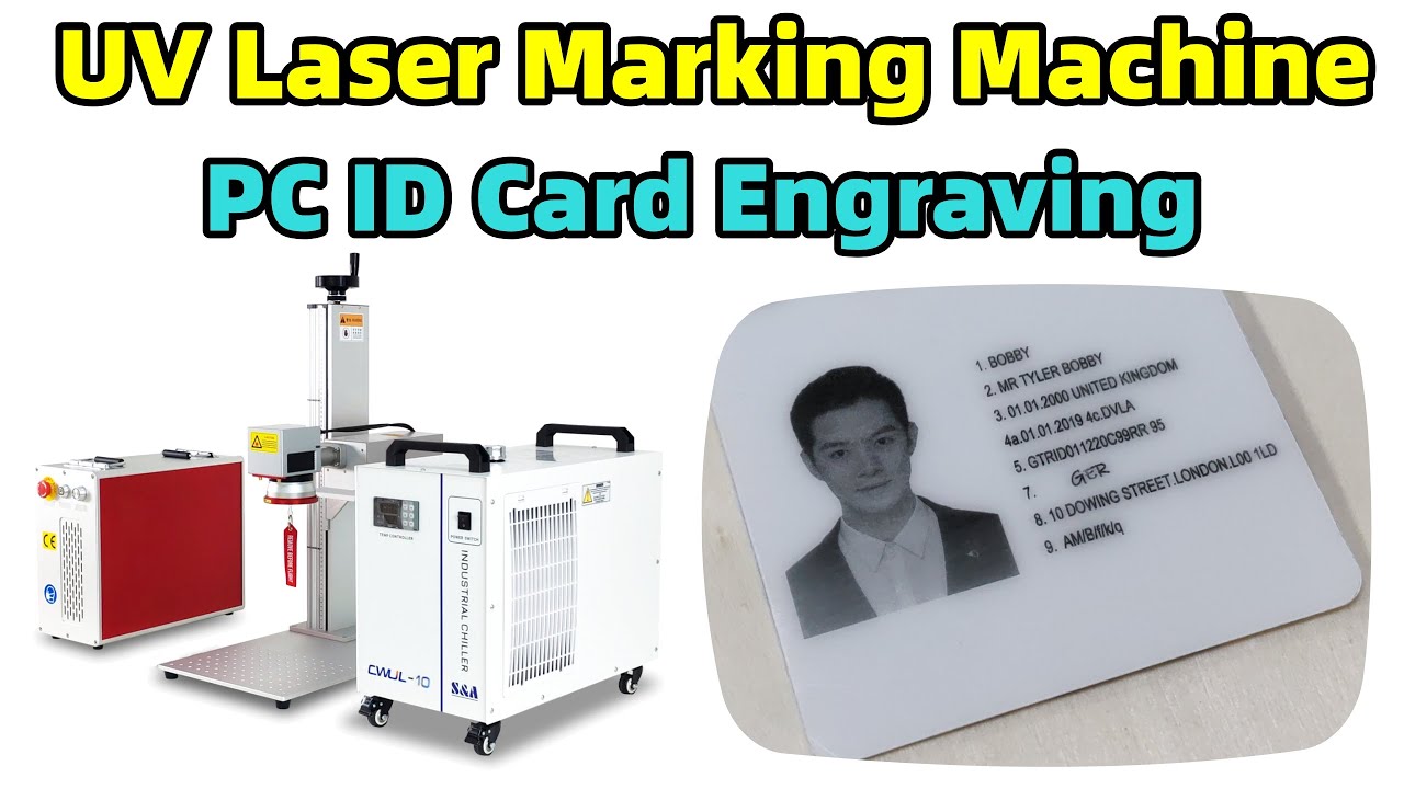 ID Card Marking | JPT 10W UV Laser Marking Machine Engraving PC ID Card