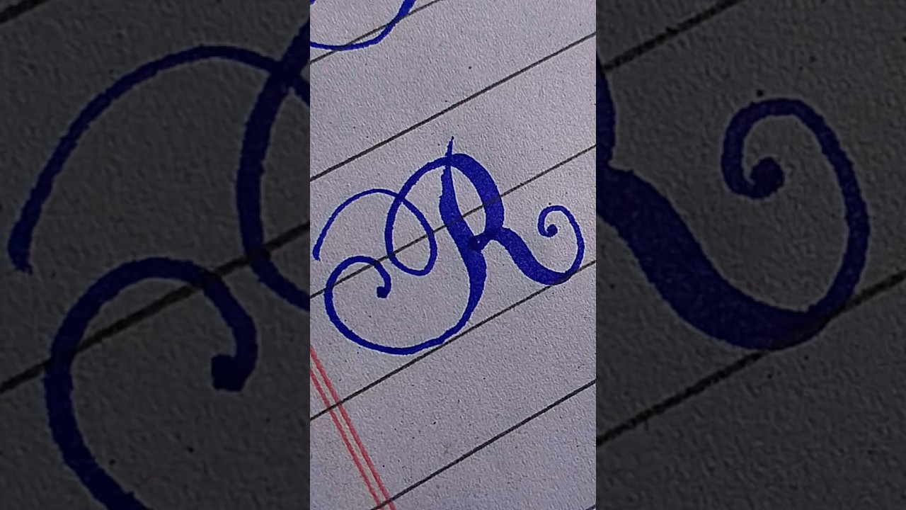 write in English Letter. R. write in calligraphy style 