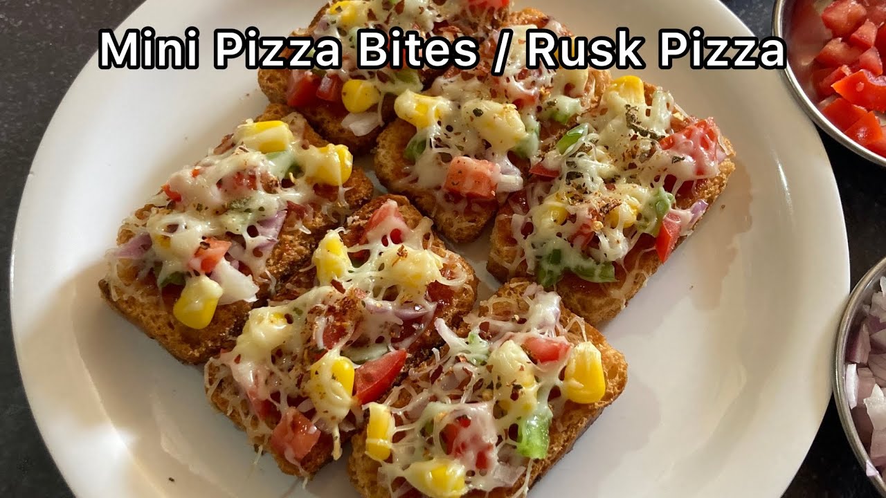 Pizza Rusk Packets Mini Pizza 🍕 Bites/Toast Pizza/Rusk Pizza/Weekend Special ...