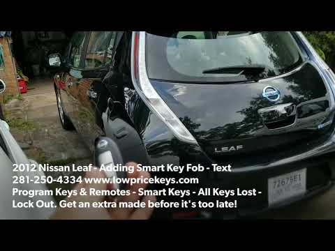 Locksmith Houston Katy Sugar Land - 2012 Nissan Leaf - Adding Smart Key Fob