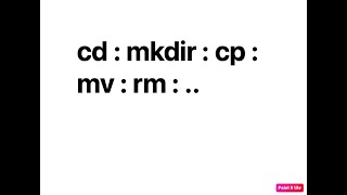 02 Linux basic commands, cp mv touch mkdir cd  rm #bash #linux #unixcommands