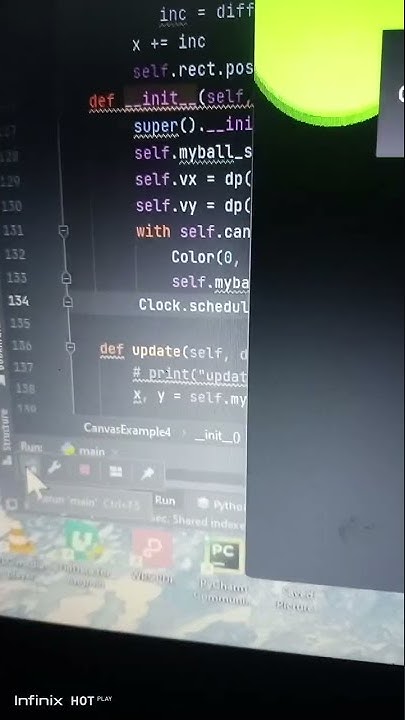 creating a bounching ball using kivy module in python - YouTube