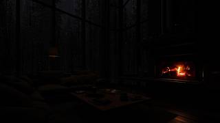 🌧No Ads💦Relaxing Rain & Thunder Sounds😴Cozy Fireplace Ambience | Deep Sleep & Stress Relief🔥