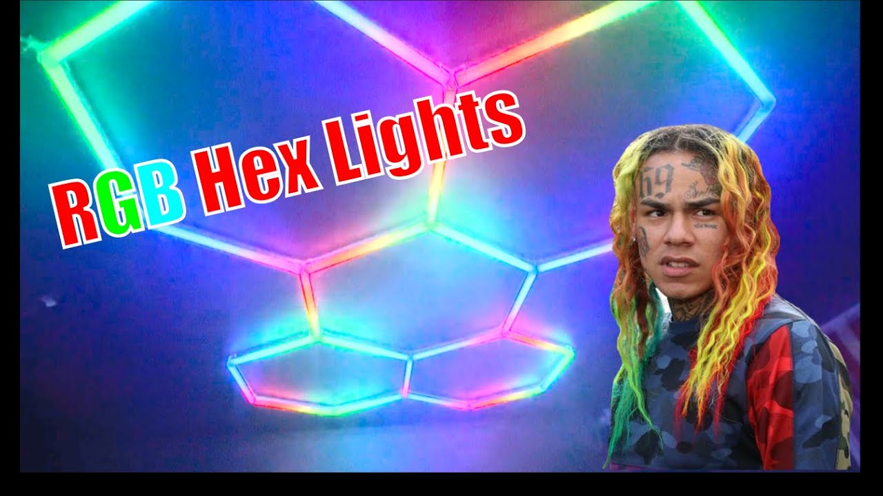 Complete RGB Hex Lights Color Changing Ceiling Garage Shop Lights