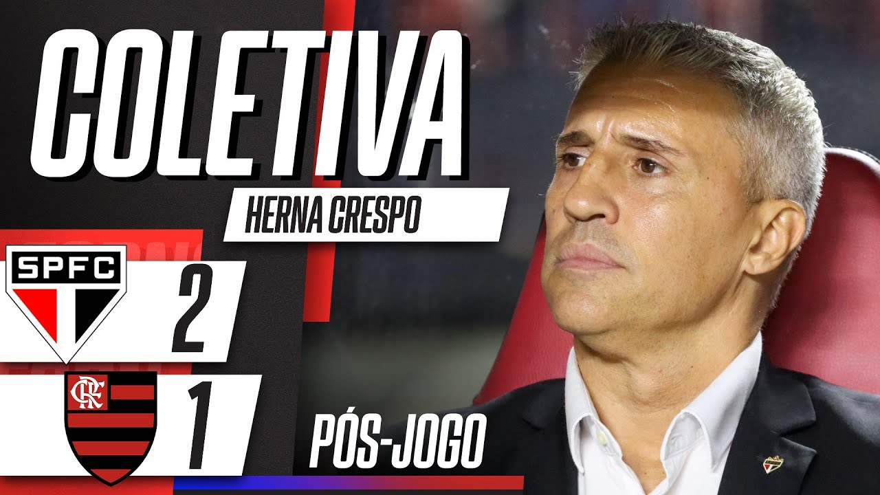 SÃO PAULO 2x1 FLAMENGO: COLETIVA HERNÁN CRESPO DIRETO DO MORUMBIS