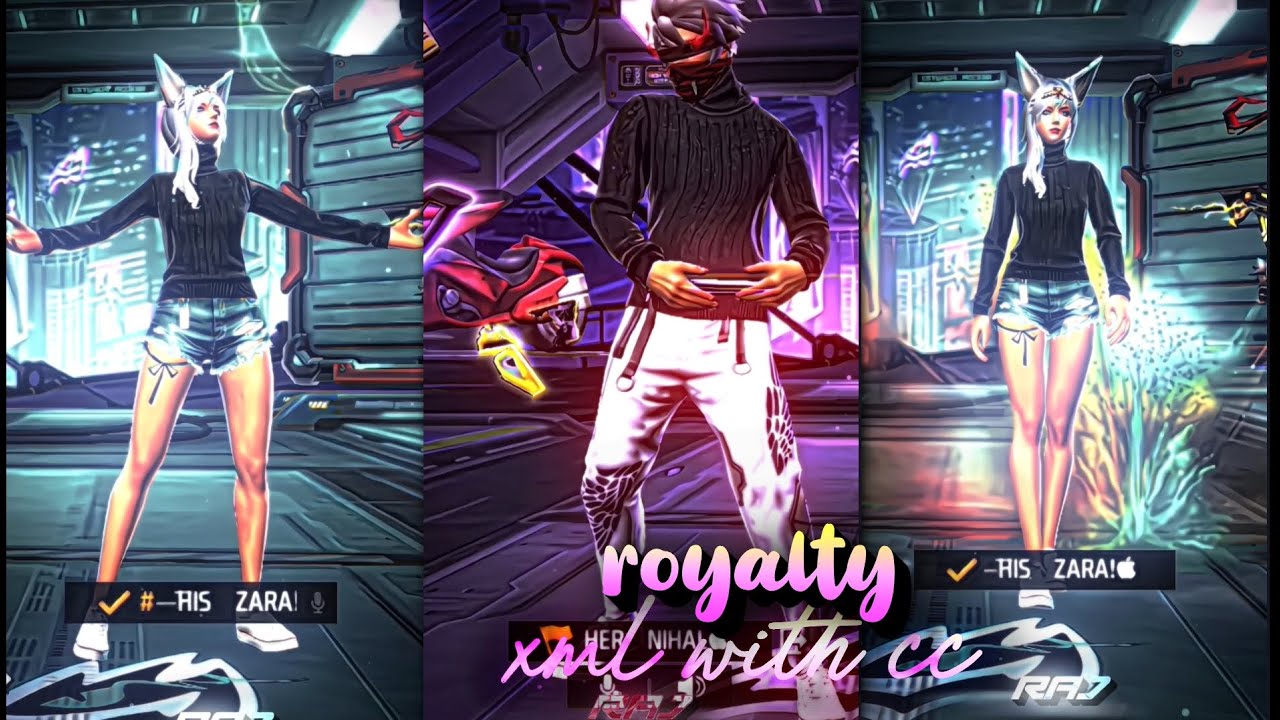 ROYALITY !¡ 👾🫀 | FF DUO TREND ️ | XML + CC + CLIP 🦋 ️ | FF EDIT @Raj ...