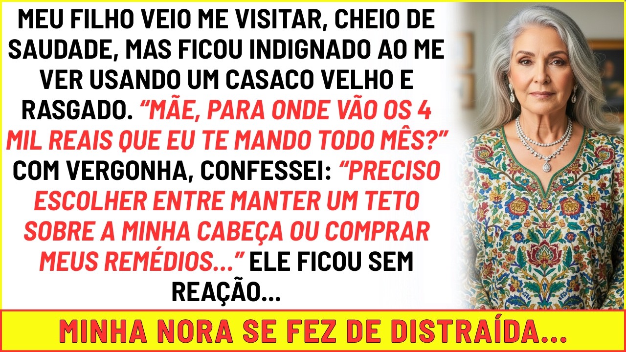 Eu recebia 4 mil reais por mês do meu filho, mas precisava escolher entre sobreviver ou me cuidar...