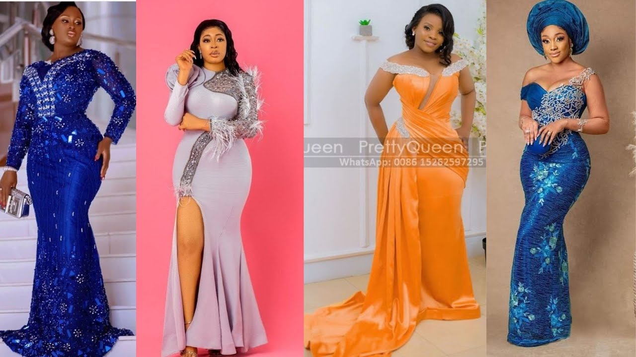 Trendy Lace Gown Styles For Aso-ebi And Owanbe