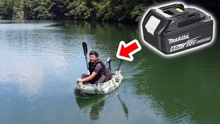 I modified the electric motor of the kayak and tried to drive it with the battery of makita