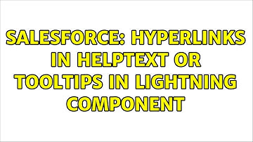 Salesforce: Hyperlinks in helptext or tooltips in lightning component