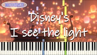 Disney's Tangled - I See The Light | MODERATE Piano Tutorial
