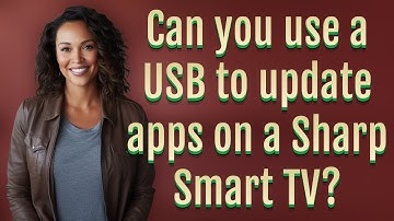 Can you use a USB to update apps on a Sharp Smart TV?