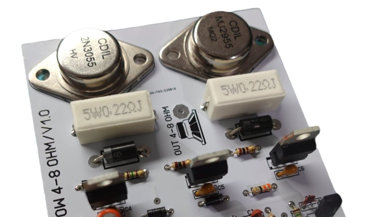 Amplificator Audio cu 2N3055/MJ2955 - YouTube