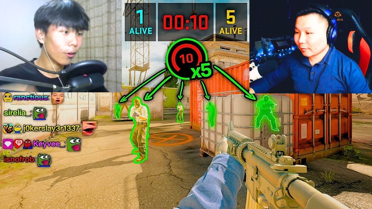 ALIENX WITH CHEATS vs. ​5 PLAYERS (1v5)