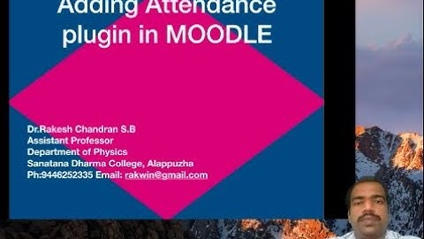 MOODLE Training Part 10 ( English) - Adding Attendance plugin in MOODLE course.