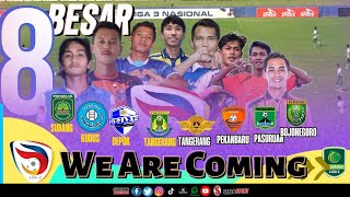 TIM-TIM  Lolos 8 Besar ZONA Promosi Liga3 Babak 16 Besar Nasional | Match Day 3/3