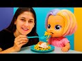 🍟 Cry Baby ve Ayşe ile Patates Kızartması Oyunu | Play Doh Mutfak Eğlencesi