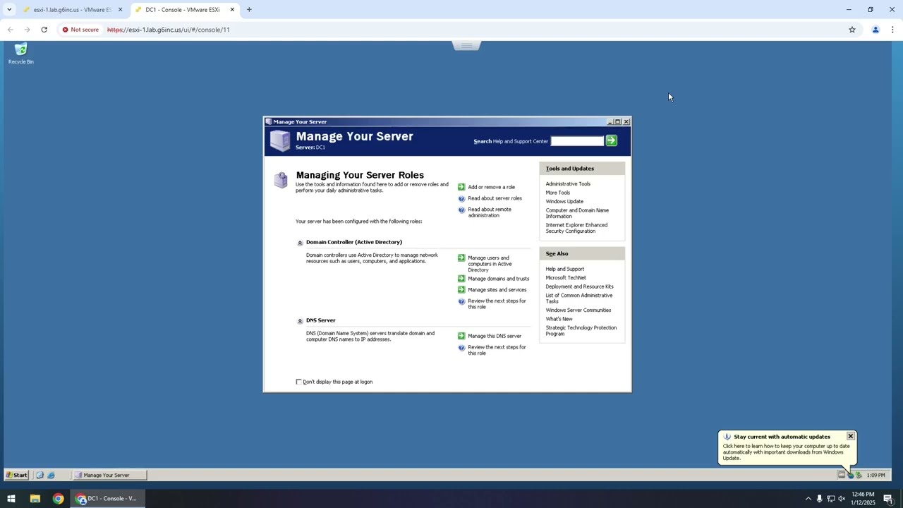 Windows XP Lab - Setting Up Active Directory, DNS, and DHCP on