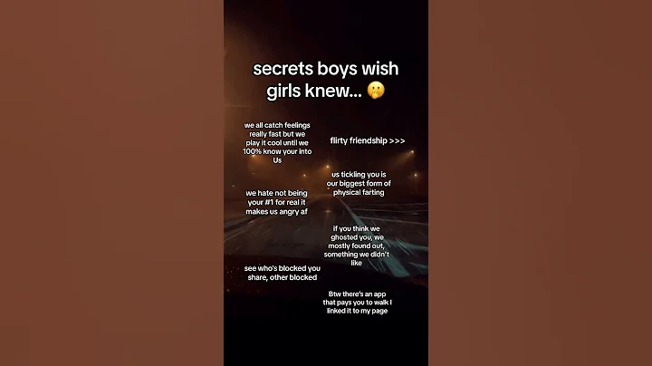 Secrets boys wish girls knew