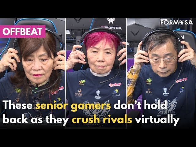 Senior gamers show off skills by beating FTV reporter｜Taiwan News