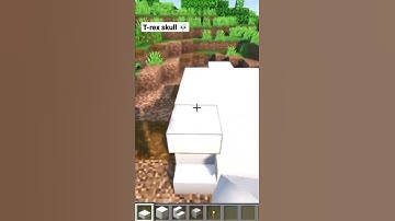 T-Rex skull tutorial..#shorts#minecraft