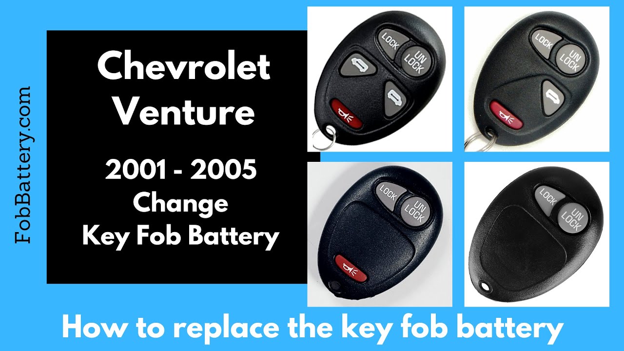 Chevrolet Venture Key Fob Battery Replacement (2001 - 2005) - YouTube