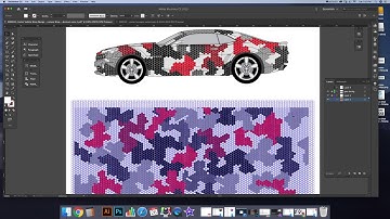vector hexagon camo pattern- adobe illustrator - time lapse