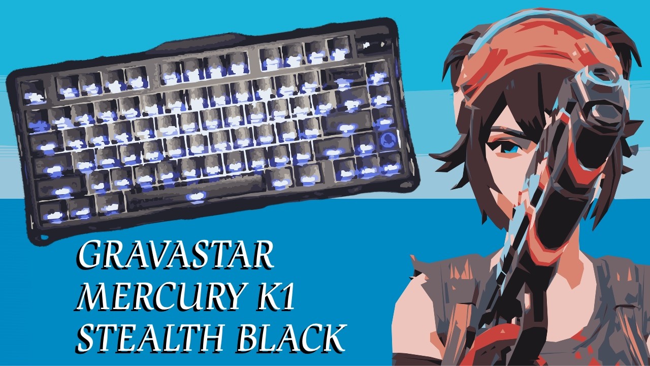 Bàn phím cơ GravaStar Mercury K1 Stealth Black