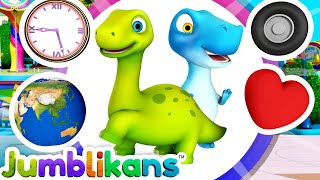 round and round song jumblikans learning songs chuchutv dinosaur cartoon for children