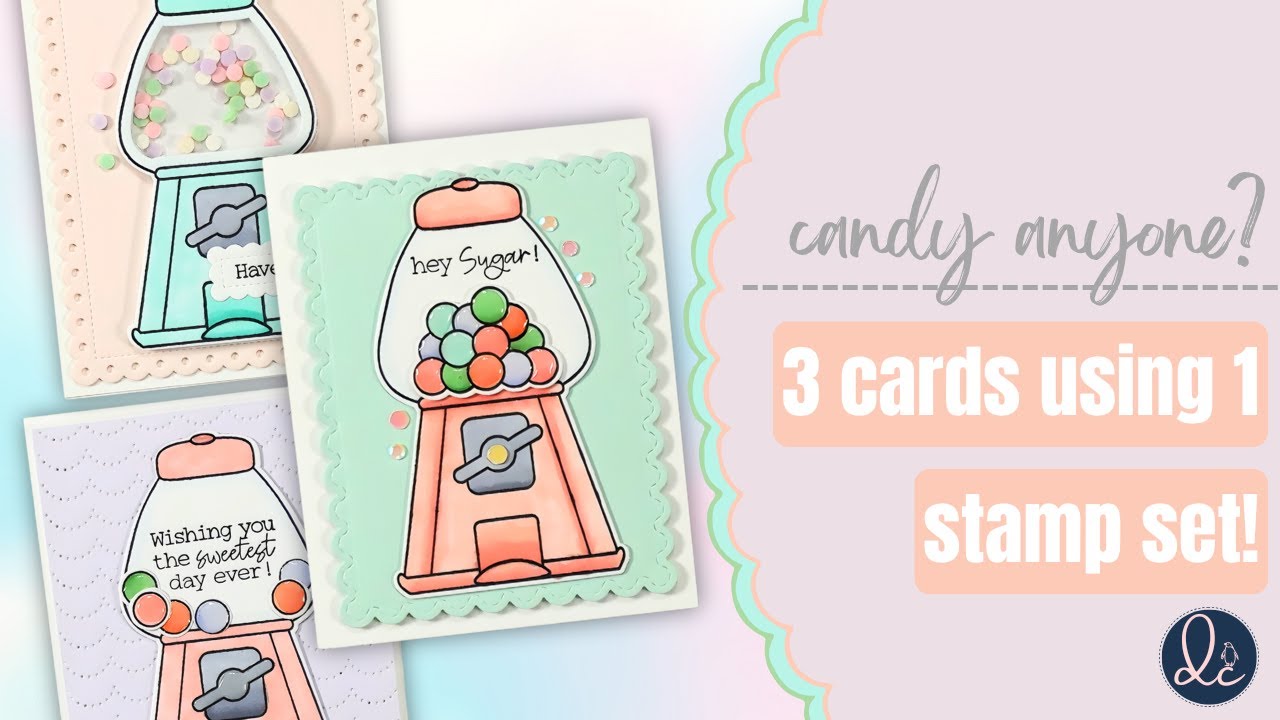 3 открытки из одного набора штампов | Давайте займемся созданием открыток!