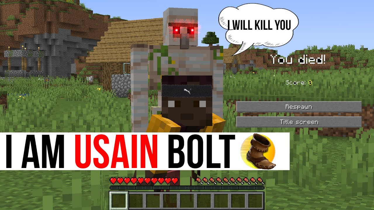 The fastest death in Minecraft!!! Speedrun on dying after spawn - YouTube