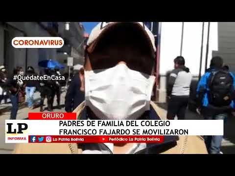 Padres de familia del colegio Francisco Fajardo se movilizaron