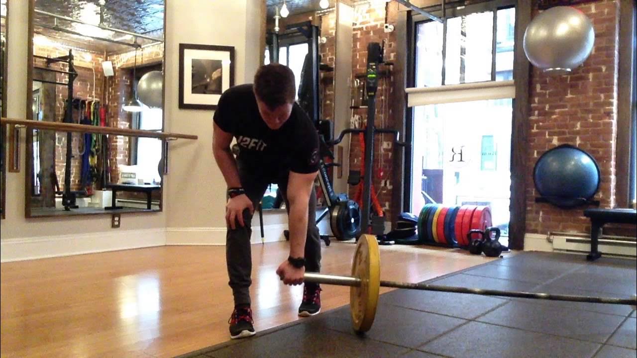 Meadows Row Single Arm Bent Over Barbell Row Variation J2FIT YouTube