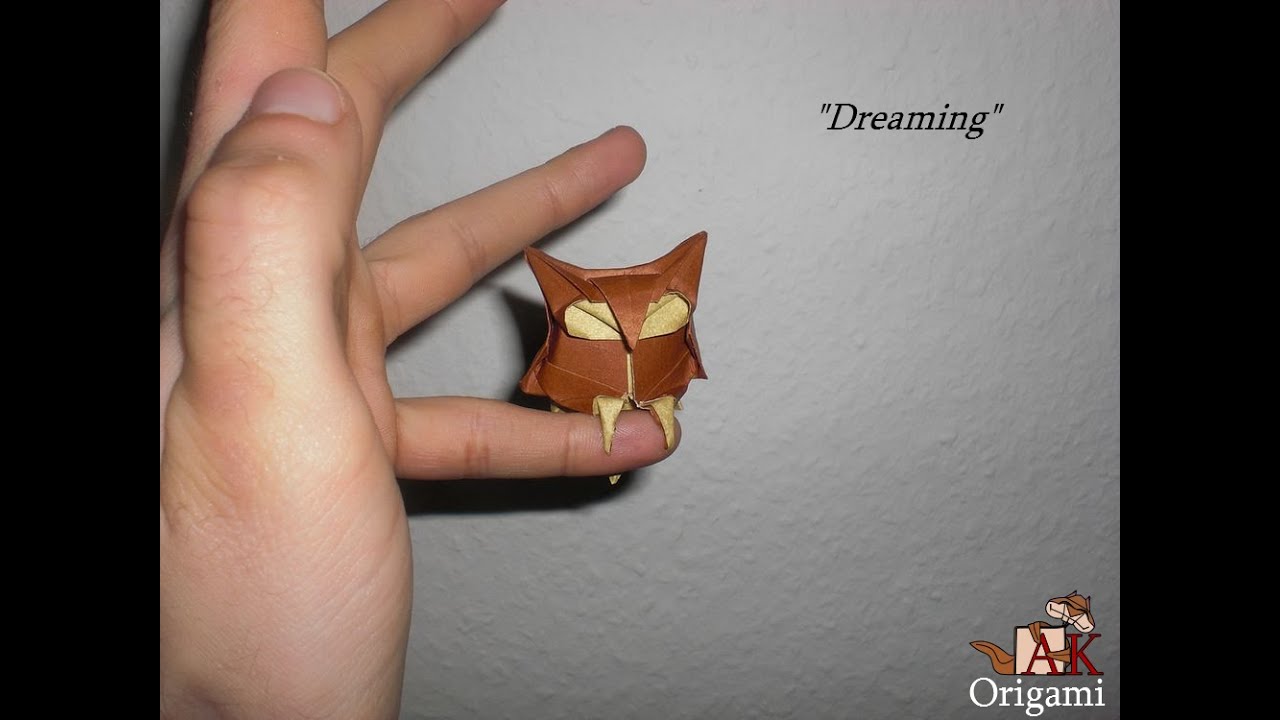 Origami Dreaming owl (Alexander Kurth) Tutorial YouTube