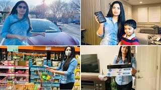 ಅಮೇರಿಕಾದಲ್ಲಿ CarWash ಹೇಗಿರುತ್ತೆ  ನೋಡಿ | Shopping | Unboxing iPhone📱|Beautiful Sunset|Day Well spent