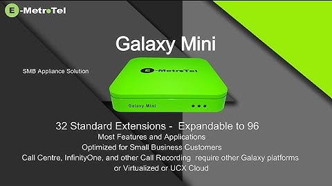 E-MetroTel Galaxy Mini Overview | Future-Ready Communication for Small Offices & Branches