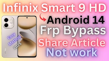 2025 All Infinix : Android | 14 Google/FRP Bypass - Share Article Not Work | Without Pc 100% Done